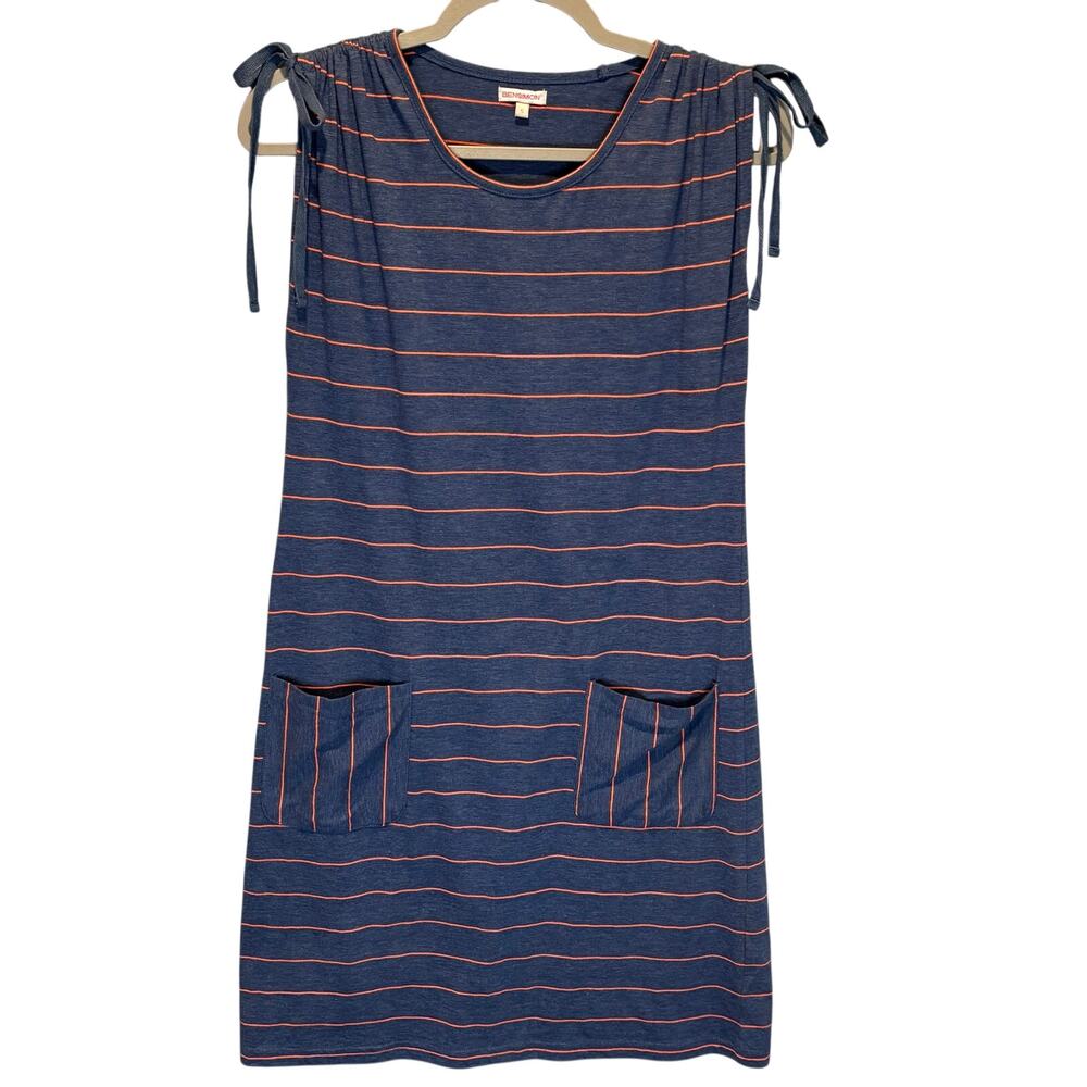 Bensimon Sleeveless Striped Cotton Blend Dress - size Small